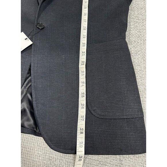 ASOS Blazer Mens 42 Black Glen Plaid Stretch Sport Coat NEW - Picture 7 of 15